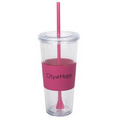 20 Oz. Clear Acrylic Tumbler w/ Sleeve